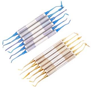 6 Peças/Conjunto Espátula De Resina Composta Dentária Recheada Com De Ponta De Titânio Instrumentos De Ferramentas Restauradoras Recheadas