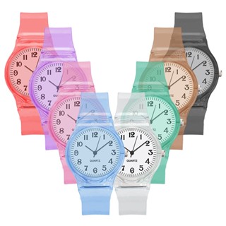 Relógio De Quartzo Digital Transparente De Pulso Geléia De Geleia Amiga Do Ambiente Lovely Girls Women Casual Silicone Relógios Candy Colorful