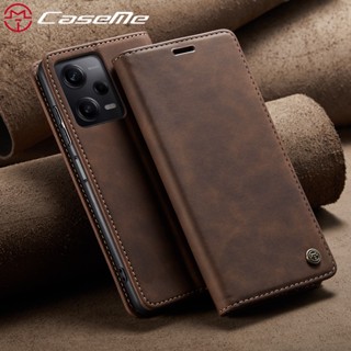 CaseMe Xiaomi Redmi Note 12 Note12 11 Pro Max 4G 5G 12s Versão Global Bolsa De Couro De Luxo Flip Matte Magnética Para Carteira-013