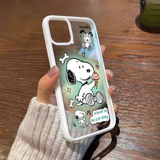 Capa Dura Acrílica Transparente Para iphone 15 Pro Max 14 11 13 12 7 Plus 8 X XS Cartoon Moda Snoopy À Prova De Choque