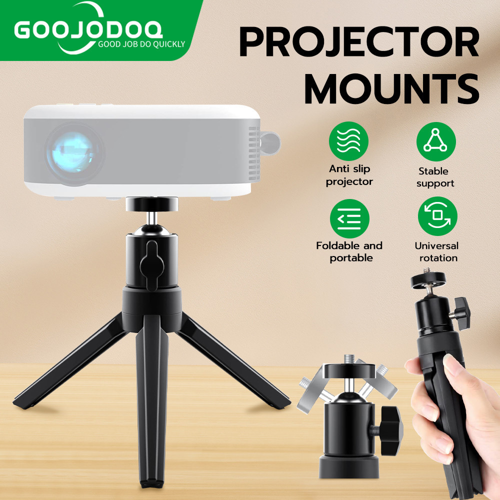 GOOJODOQ Suporte Do Projetor Multi-Função Tripé Rotativo De 180 Graus Compacto De Alta Resistência Fácil De Mover Com Clipe Telefônico - Home Appliances