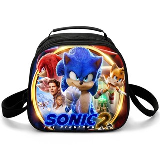 sonic anime infantil redondo Lancheira isolada Portátil menino menina bolsa de piquenique