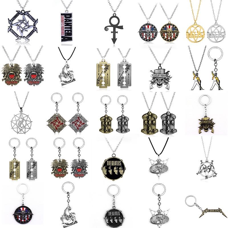 Colar com o logotipo da Heavy Metal Rock Band O Hotel Queen Tokio em Oferta na Shopee