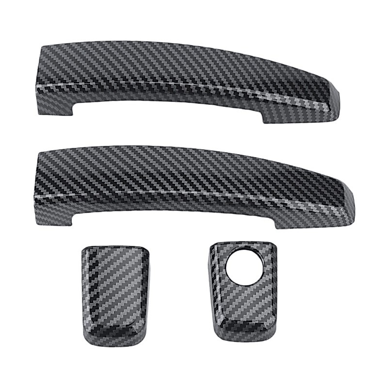 GOO Capa De Sobreposição De Maçaneta De Porta De Carro Para Modelos 2010-2015 ABS Padrão De Fibra De Carbono Guarnição E
