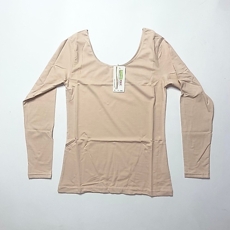Nuandijia roupa íntima térmica ultrafina, frente baixa, costas altas, gola redonda, roupas de outono, feminina, algodão,