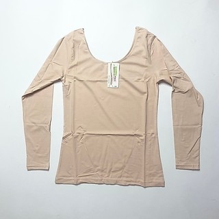 Nuandijia roupa íntima térmica ultrafina, frente baixa, costas altas, gola redonda, roupas de outono, feminina, algodão,