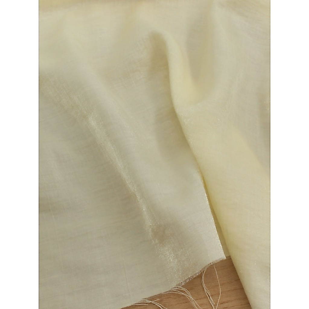 Amarelo claro estilo fino macio elegante brilhante tecido de algodão de seda Han roupas vestido Robe tela da janela teci