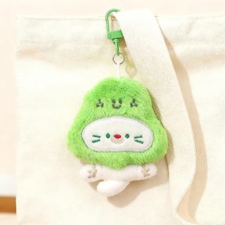 Chaveiro de Pelúcia de Gato Fofo, Pingente de Pelúcia Versátil, Acessórios Criativos, verde, S