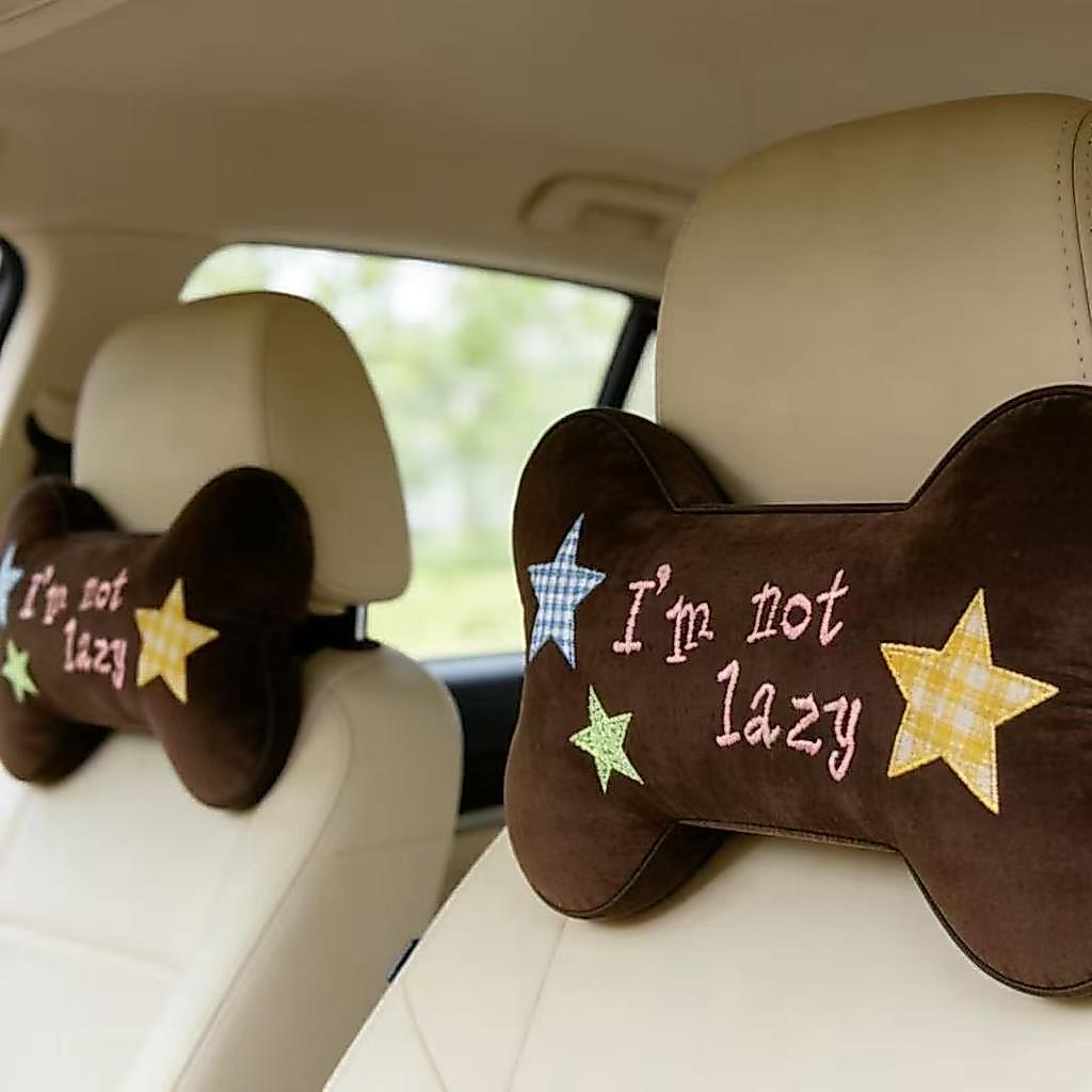 Oferta especial Encosto de cabeça do carro assento de carro Interior do carro travesseiro pescoço protetor bonito osso s