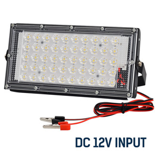 Holofote LED 50W 100W DC12V Com Clipe De Bateria (De Carro De 12V) Luz Branca IP66 De Trabalho em Oferta na Shopee