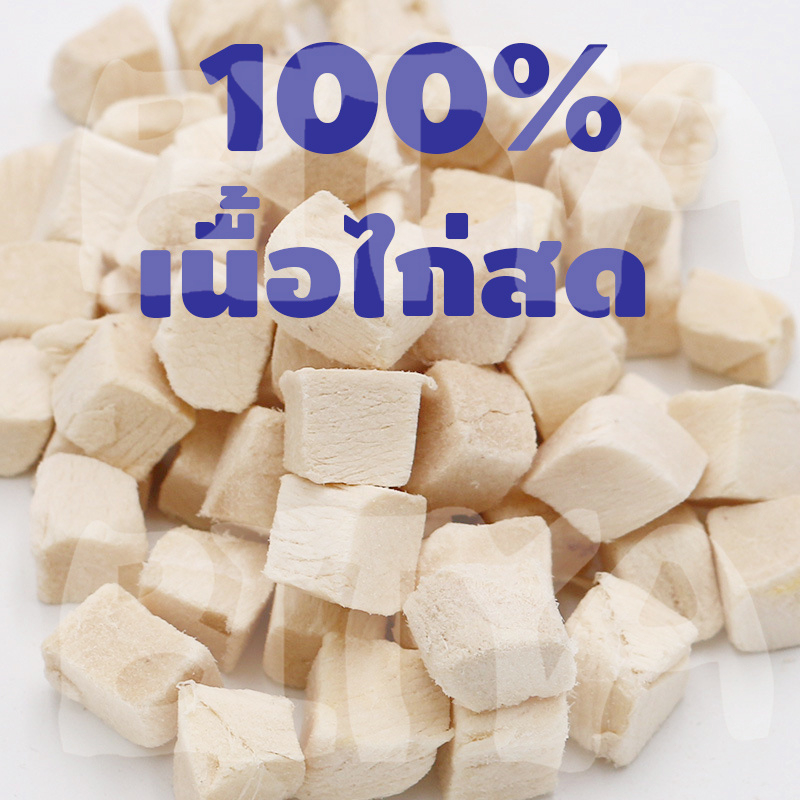 อกไก่เต๋า ขนมฟรีซดราย อกไก่ฟรีซดราย ขนมแมว ฟรีซดรายแมว ไก่ฟรีซดราย ขนมฟรีซดรายแมว ไก่ฟรีซดรายแมว 100%ฟู้ดเกรด