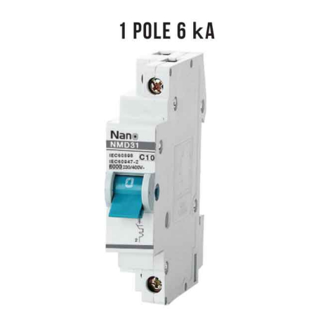 รูปสินค้า เซอร์กิตเบรกเกอร์ MCB 1 ขั้ว 6kA ทนกระแส 16-32A รุ่น NMD31