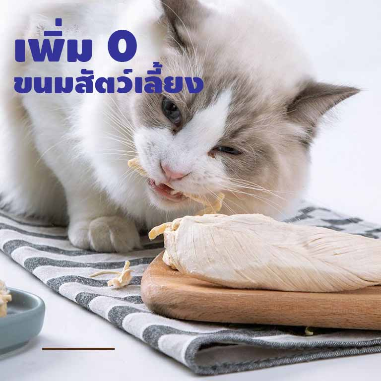 อกไก่ ชิ้นเต๋า ขนมฟรีซดราย Freeze-Dried ขนมแมว ขนมสุนัข เนื้อไก่ฟรีซดรายแท้ 100% - ภาพที่ 4