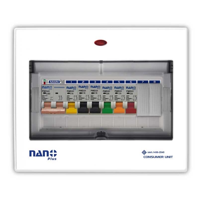 รูปสินค้า NANO ตู้คอนซูมเมอร์ยูนิต NANO ELECTRIC เมน+8ช่อง(พร้อมMCB+ลูกย่อย 6ลูก)รุ่น NNP-CM-08(ของแท้จากศูนย์)