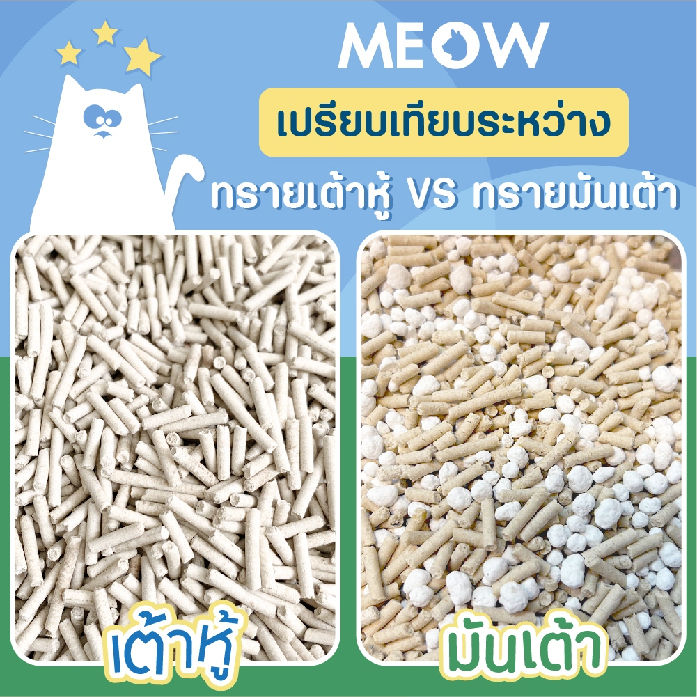 MEOW ทรายแมวเต้าหู้ / ทรายแมวมันเต้าเจ้าแรก  10 ลิตร ทรายแมวผลิตจากพืช ทิ้งชักโครกได้ - ภาพที่ 5