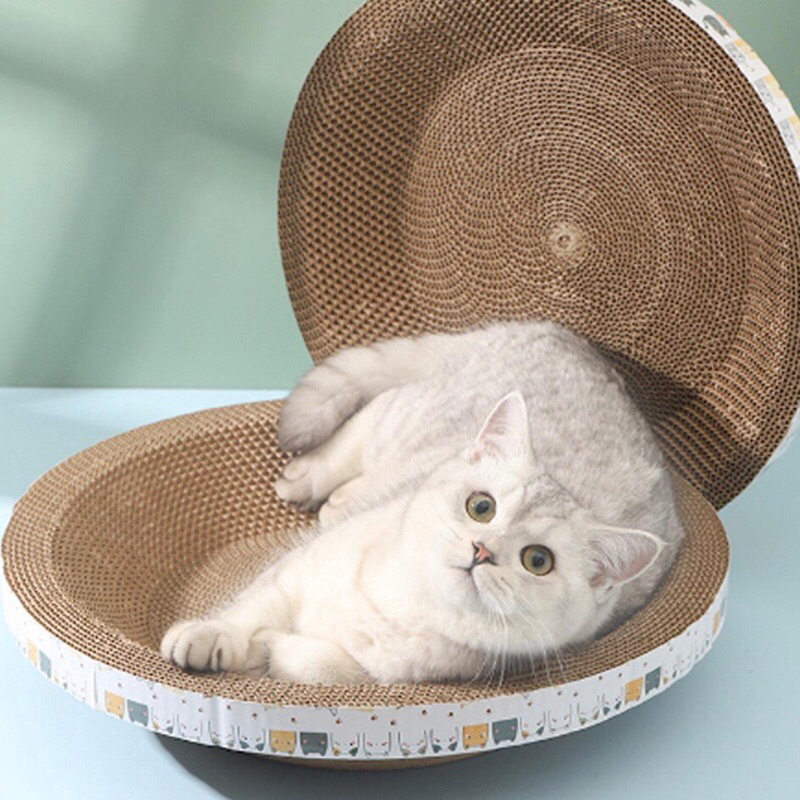 🐾ที่ลับเล็บแมว รูปอ่าง ที่ฝนเล็บแมว ของเล่นแมว เป็นที่นอนแมวไปในตัว ฟรี แคปนิท ที่ขูดเล็บ ของเล่นแมว คอนโดแมว - ภาพที่ 4