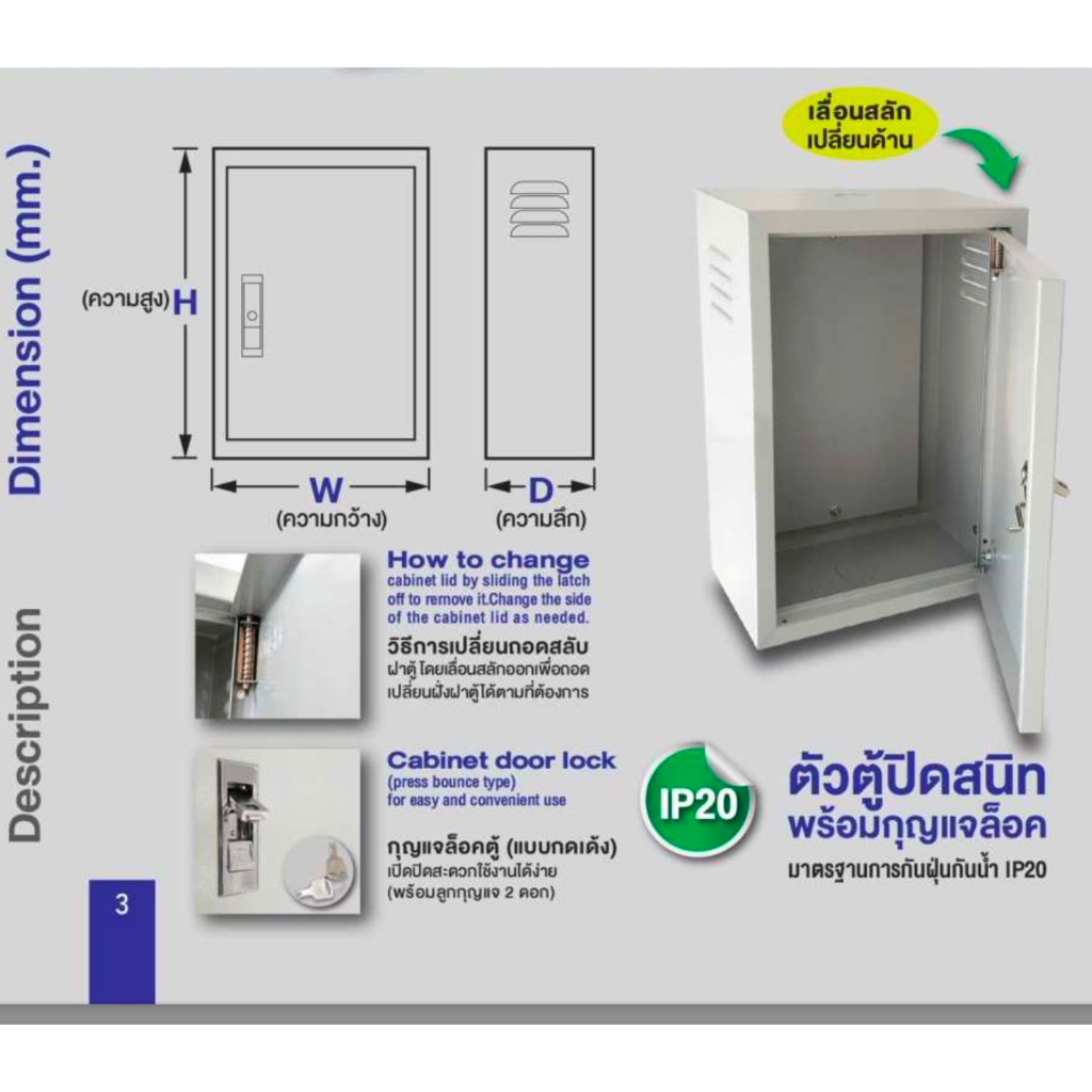 รูปสินค้า ตู้ไฟ Nano PLUS Mctt ตู้ไซร์ มาตรฐาน ตู้เหล็ก เเบบธรรมดา เหมาะสำหรับ ติดตั้งภายใน Nano มีหลายขนาด ความหนา 0.7-0.8mm