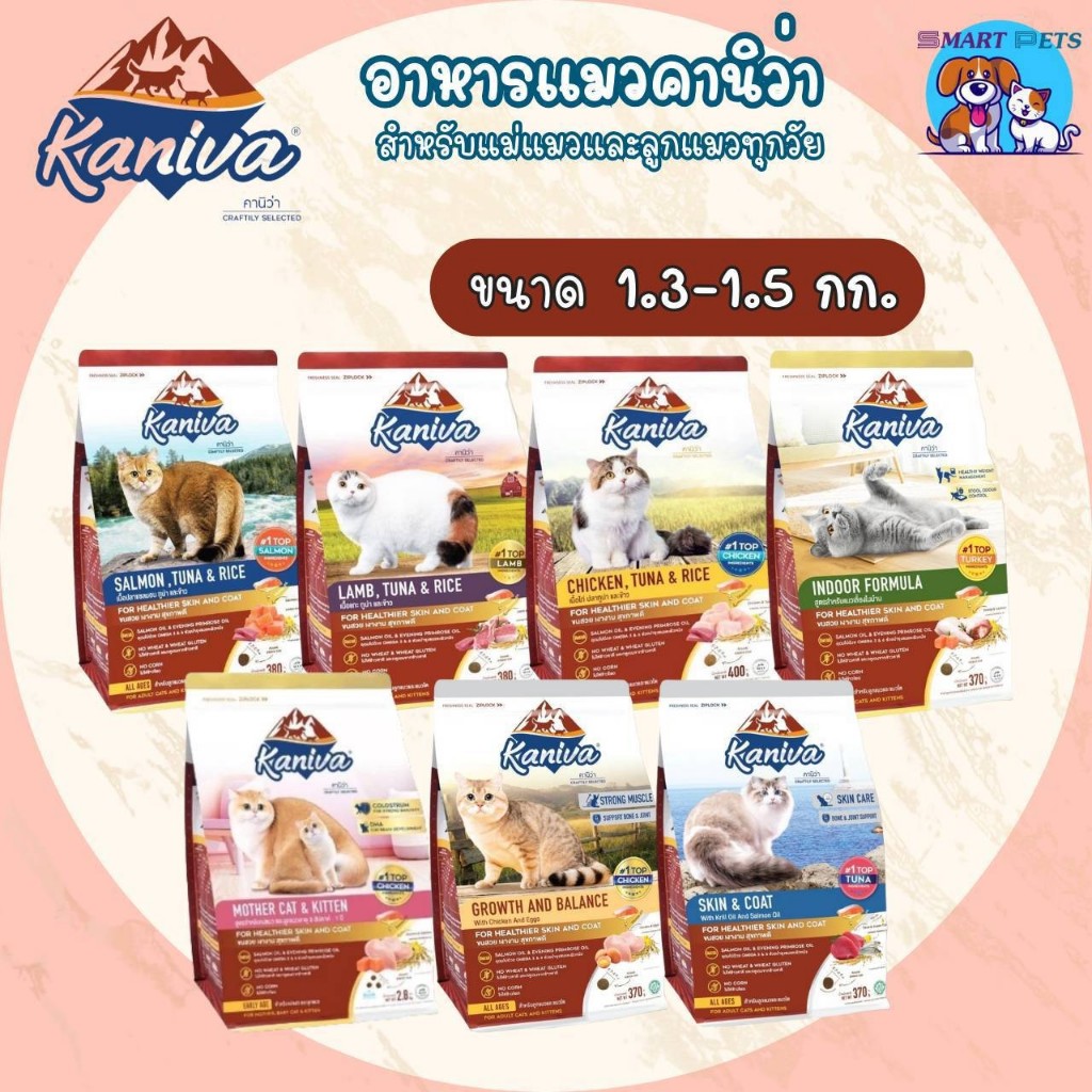 Kaniva คานิว่า อาหารแมว 1 - 1.5 kg สำหรับแมวทุกช่วงวัย