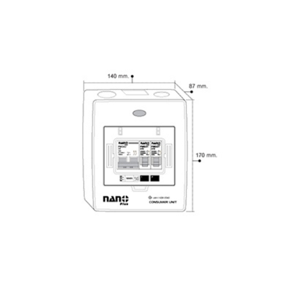 รูปสินค้า NANO ตู้คอนซูมเมอร์ยูนิต NANO ELECTRIC เมน+2ช่อง(พร้อม MCB + ลูกย่อย) รุ่น NNP-CM-02(ของแท้จากศูนย์)