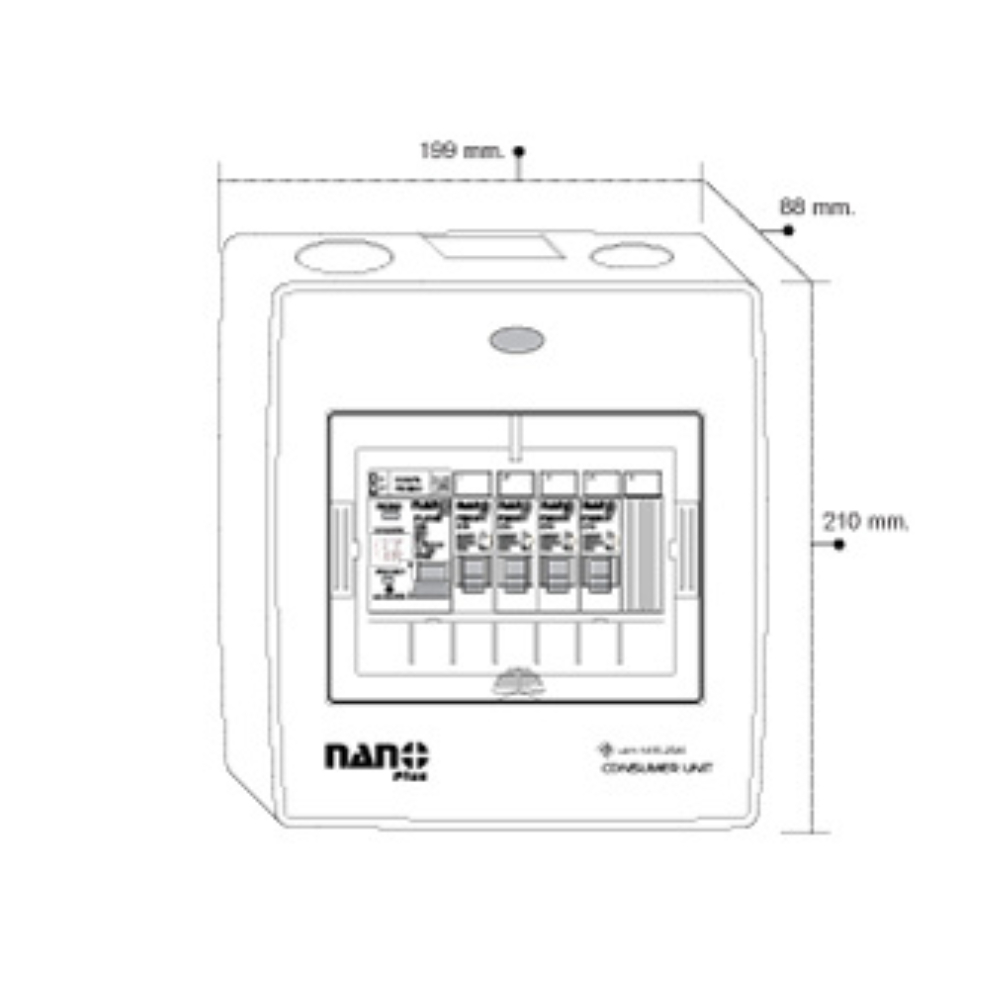 รูปสินค้า NANO ตู้คอนซูมเมอร์ยูนิต NANO ELECTRIC เมน+5ช่อง(พร้อมRCBO+ลูกย่อย 4ลูก) รุ่น NNP-CR-05(ของแท้จากศูนย์)