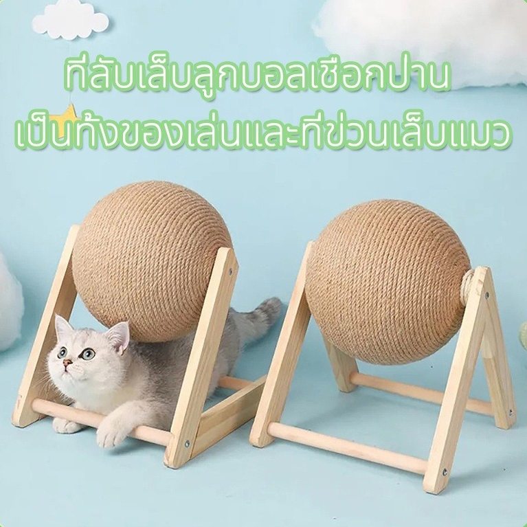 บอลลับเล็บ บอลลับเล็บแมว ที่ลับเล็บแมว ที่ฝนเล็บแมว ของเล่นแมว ลูกบอลฝนเล็บแมว คอนโดแมว - ภาพที่ 3