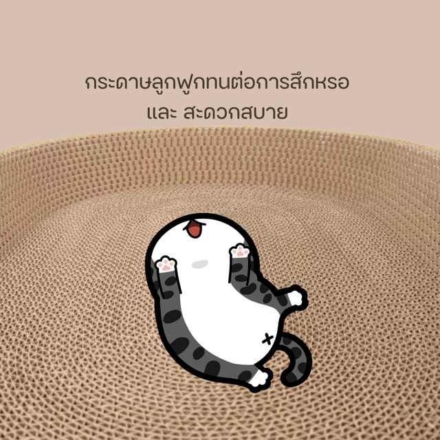 กระดาษลับเล็บ  ที่ลับเล็บแมว ที่ฝนเล็บแมว ของเล่นแมว เป็นที่นอนแมวไปในตัว - ภาพที่ 6