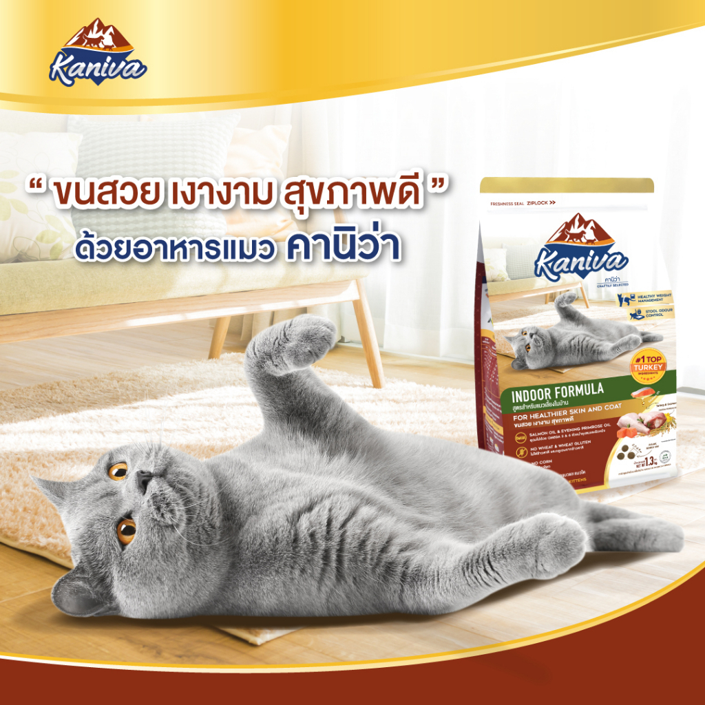(Clearance) Kaniva Indoor สูตรแมวเลี้ยงภายในบ้าน 4 เดือนขึ้นไป - ภาพที่ 3
