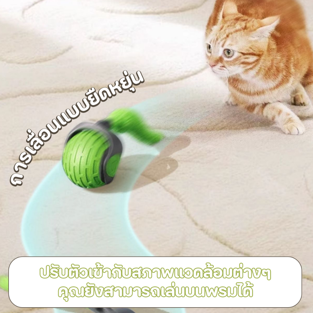 Winky Wink🐱ของเล่นแมวโต้ตอบ ของเล่นหมา บอลแมวอัตโนมัติ ชาร์ตแบตได้ สมาร์ทไฟฟ้า 360หมุนได้ ของใช้แมว Cat Teaser การฝึกอบร - ภาพที่ 3