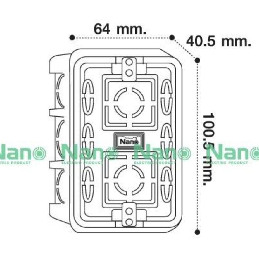 รูปสินค้า NANO Flash BOX บล็อกฝัง บล็อคฝัง หูเหล็ก 2"x4"  4"x4"  รุ่น 408 408B 408M 408BM 409 409B 409M