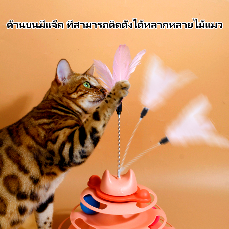 รางบอลแมว4ชั้น ของเล่นแมว รางบอลแมว รางบอล4ชั้น ของเล่นน้องแมว - ภาพที่ 6