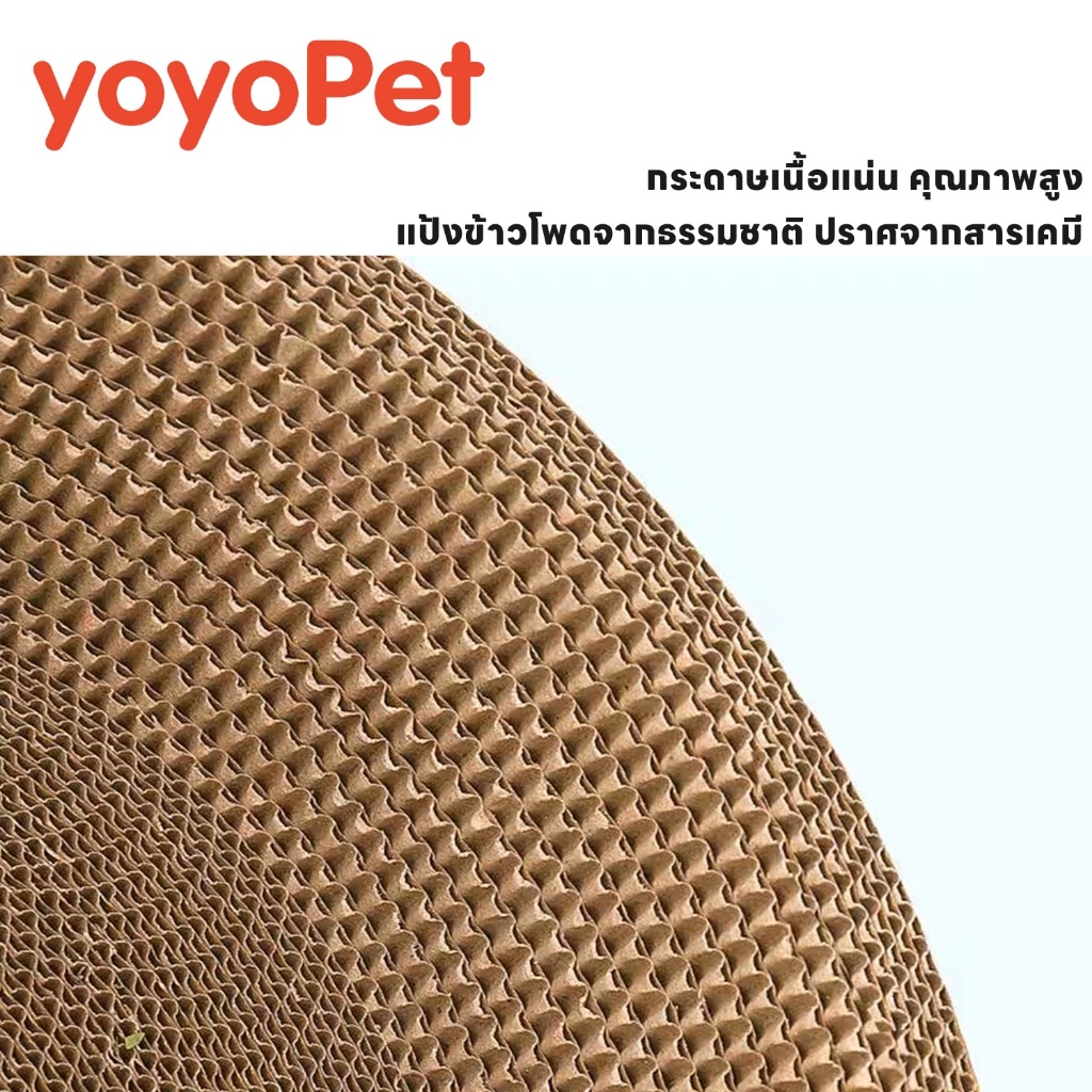 yoyopet : ที่ลับเล็บแมว+แคทนิป อ่างลับเล็บ ของเล่นแมว ที่นอนแมว 2in1แผ่นลับเล็บ ที่ฝนเล็บสัตว์เลี้ยง - ภาพที่ 3