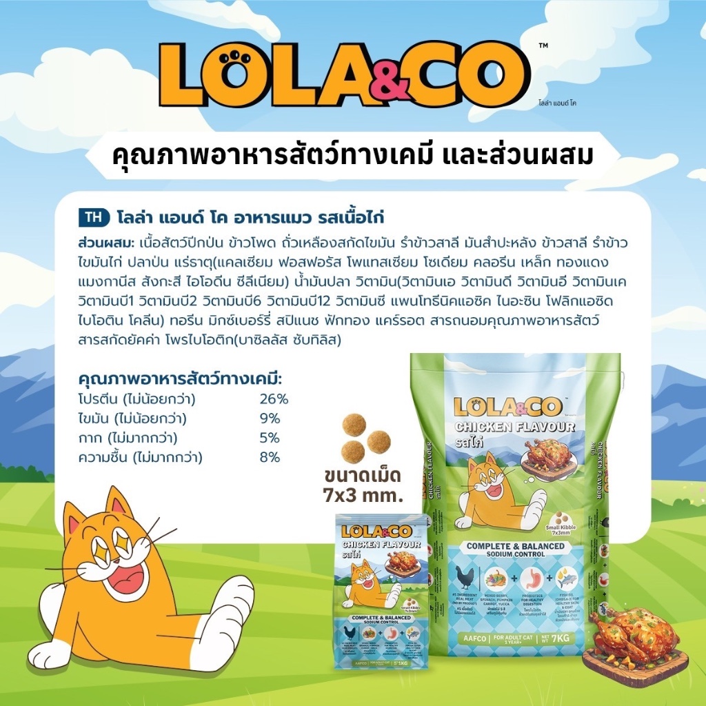 (1kg)Lola&Co โลล่าแอนด์โค อาหารเม็ดแมว สำหรับแมวโต ขนาด 1 kg. - ภาพที่ 6