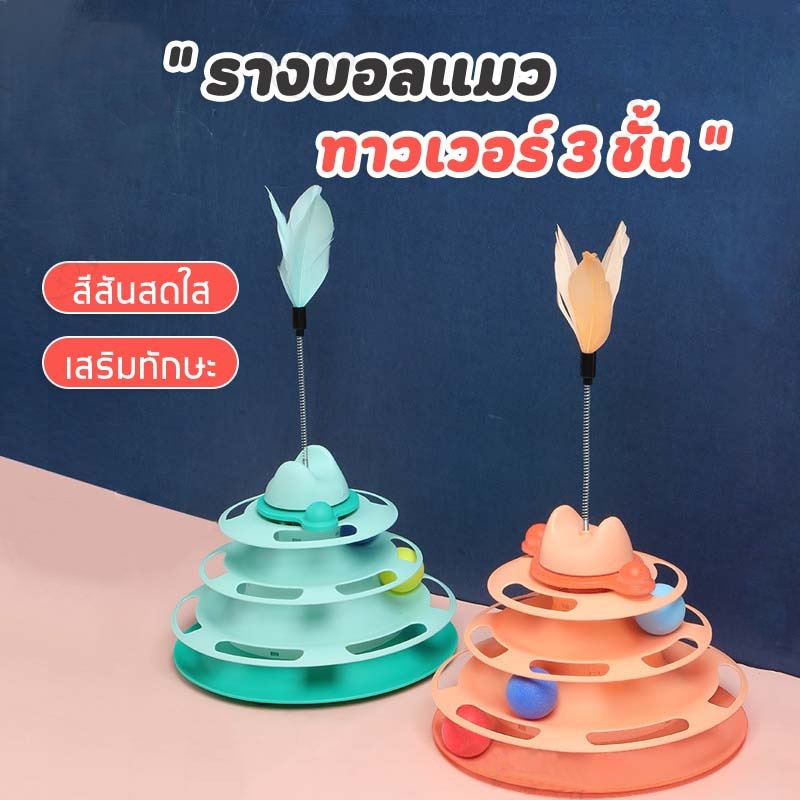 รางบอลแมว4ชั้น ของเล่นแมว รางบอลแมว รางบอล4ชั้น ของเล่นน้องแมว - ภาพที่ 6
