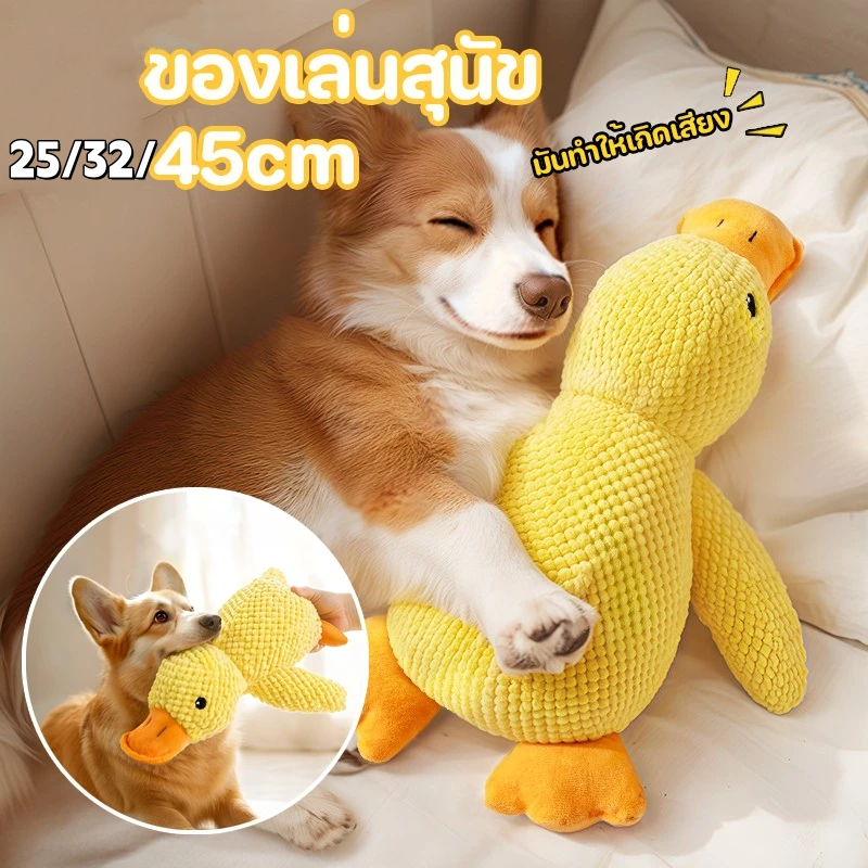 ของเล่นสุนัข ของเล่นแมว ตุ๊กตาเป็ดที่มีเสียงในตัว ของเล่นแบบโต้ตอบ (พร้อมส่ง) CW71 - ภาพที่ 6