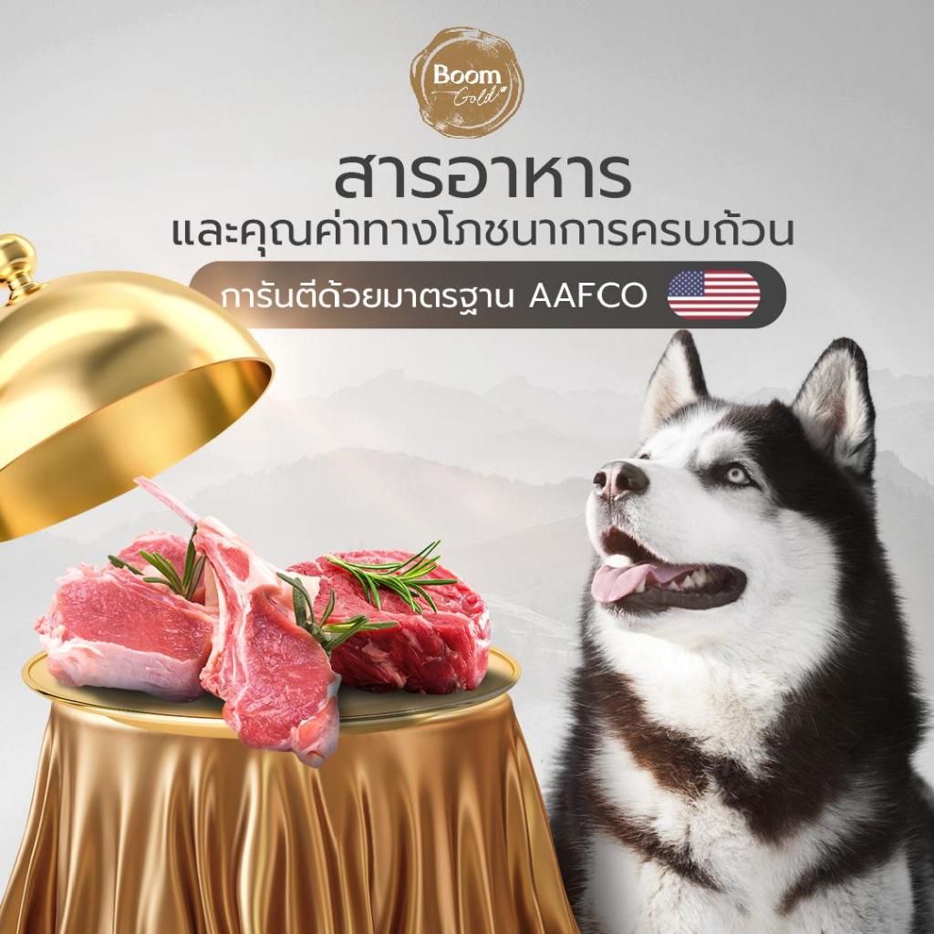 Boom Gold อาหารสุนัข รสเนื้อแกะ 10 KG เกรดพรีเมียม โปรตีนจากเนื้อสัตว์แท้ ช่วยบำรุงผิวหนังและขน ลดอาการแพ้ - ภาพที่ 6