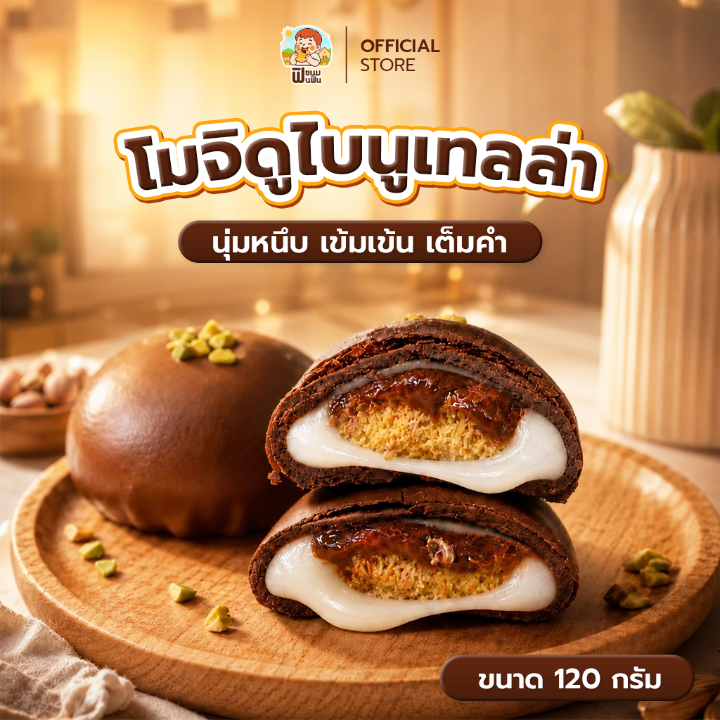 โมจิดูไบ นูเทลล่า ฟินฟิน 120 กรัม