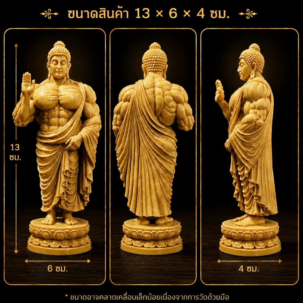 รูปสินค้า พระพุทธมหากำลัง 3D ประดับโต๊ะ มงคลตั้งห้องพระ