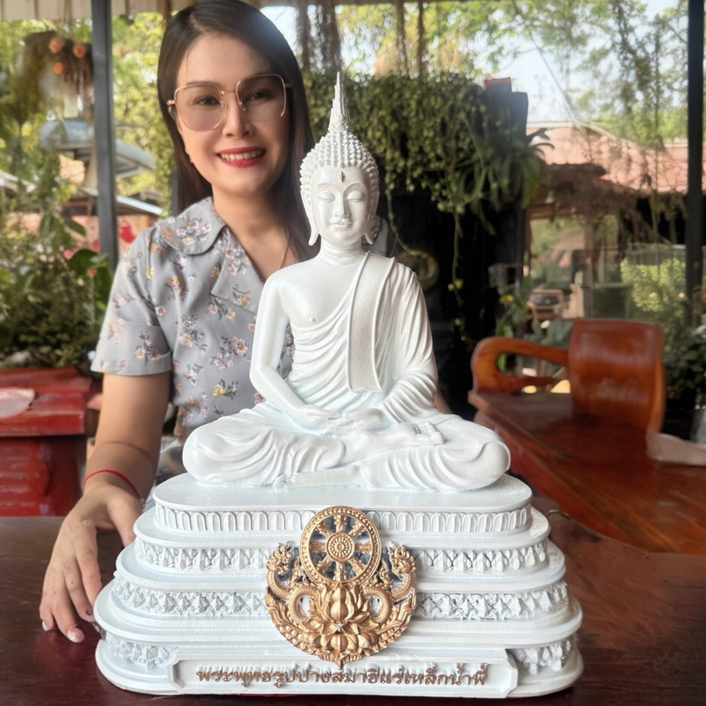 รูปสินค้า พระพุทธรูปปางสมาธิแร่เหล็กน้ำพี้ หน้าตัก 5 นิ้ว
