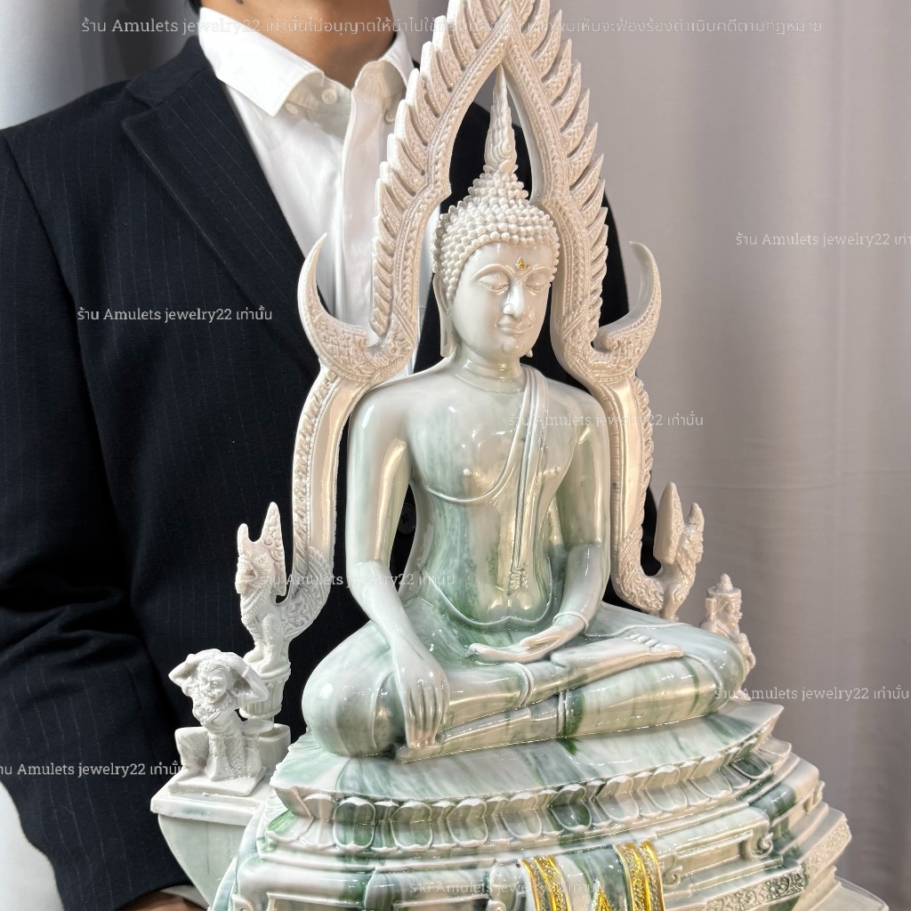 รูปสินค้า พระพุทธชินราช พระพุทธรูปบูชา ขนาดเลือกได้ สีหินอ่อนลายหยก