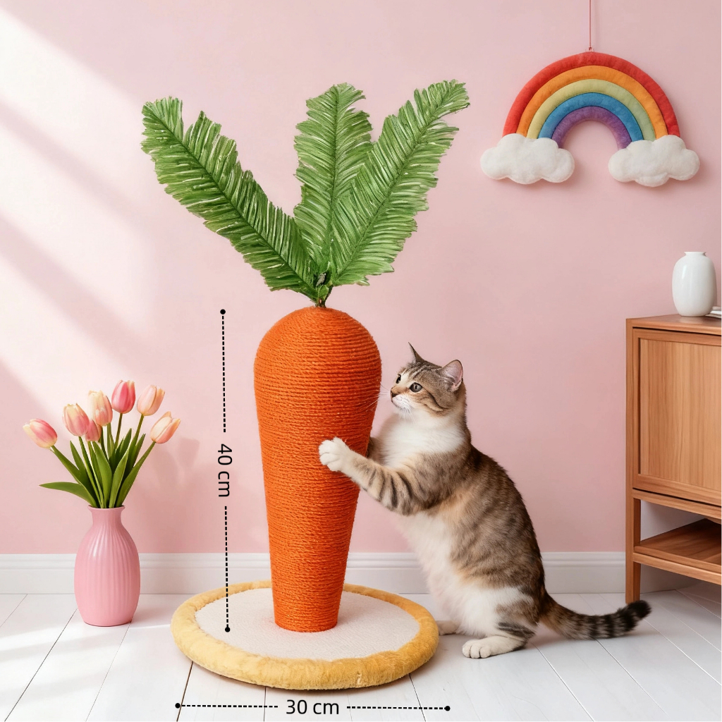 CoCo.pet ที่ฝนเล็บแมวแครอท ลับเล็บแมว เสาลับเล็บ  คอนโดแมว ของเล่นแมว  ฝนเล็บแมว อุปกรณ์แมว