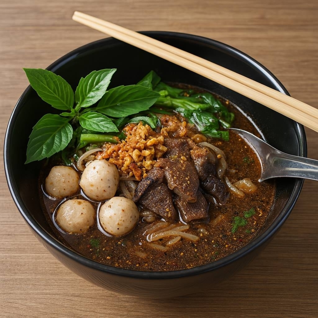รูปสินค้า ก๋วยเตี๋ยวเรือเจฟฟี่ เส้นเล็กเหนียวนุ่ม น้ำซุปสูตรโบราณ 12 ห่อ ส่งฟรี