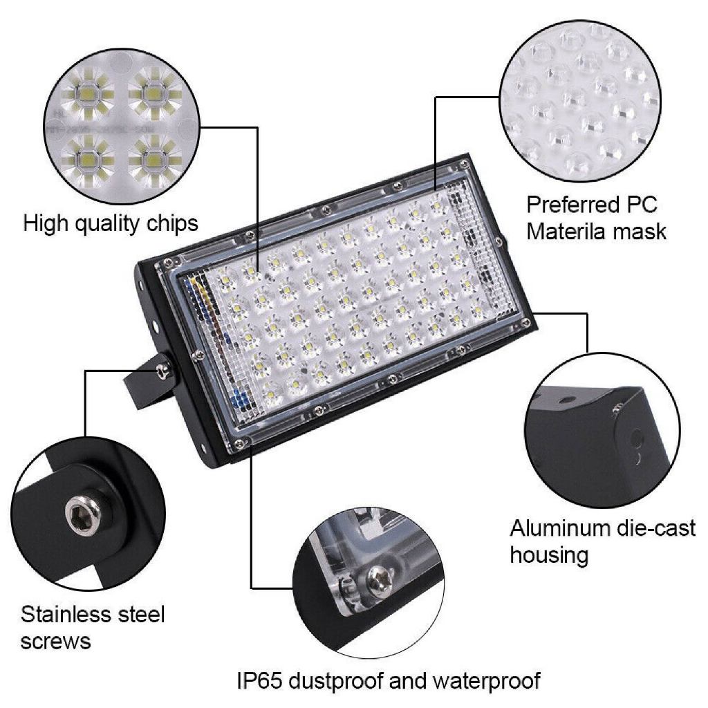 รูปสินค้า หลอดไฟ LED กันน้ำ 50W สำหรับภายนอกอาคาร
