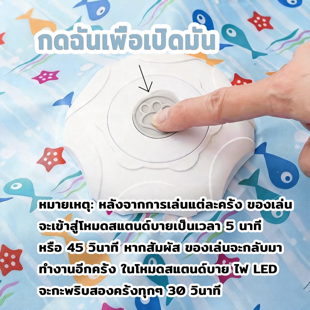 ของเล่นแมวอัตโนมัติ🐱ไม้ล่อแมวขนนก เคลื่อนไหวสุ่ม เล่นซ่อนหา อัตโนมัติไม้ตกแมว ชาร์จ USB ของเล่นแมวแก้เบื่อ - ภาพที่ 6