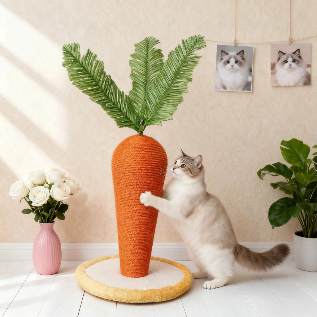 CoCo.pet ที่ฝนเล็บแมวแครอท ลับเล็บแมว เสาลับเล็บ  คอนโดแมว ของเล่นแมว  ฝนเล็บแมว อุปกรณ์แมว - ภาพที่ 3