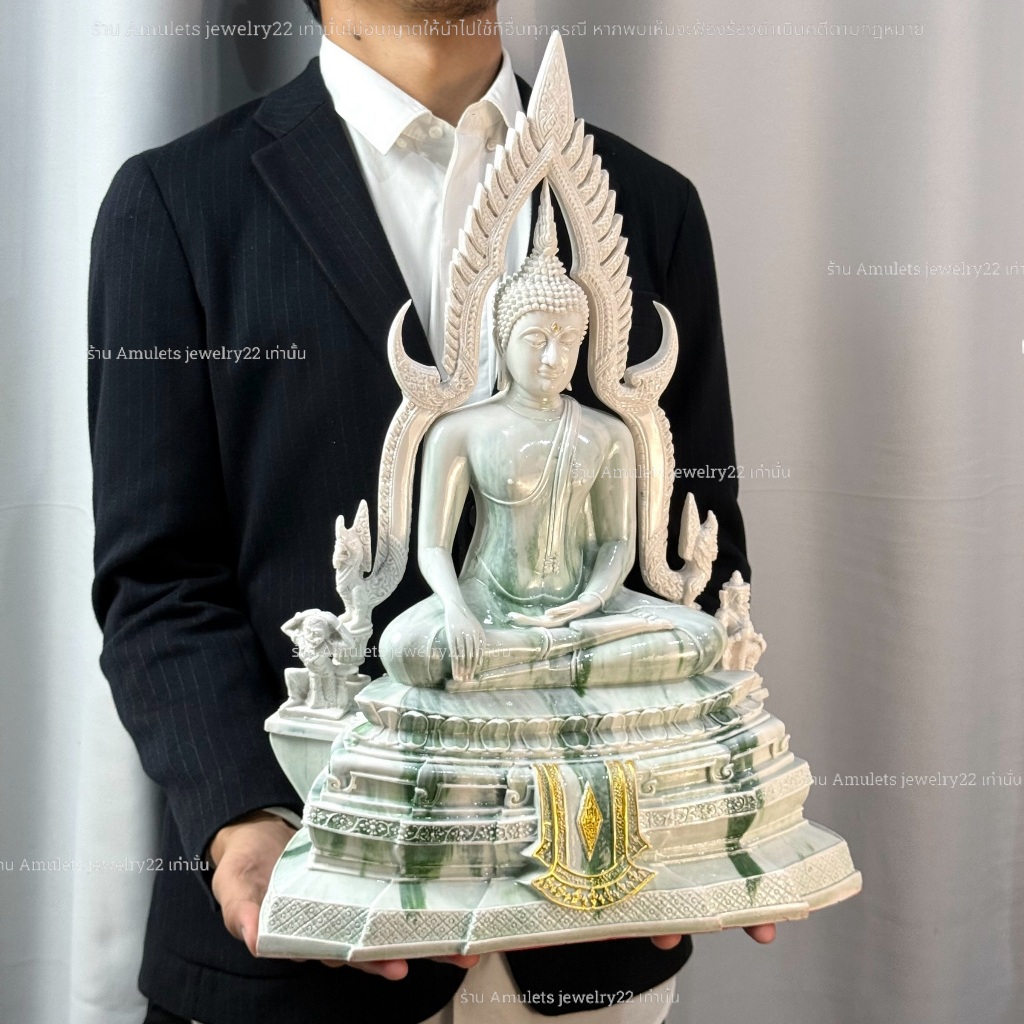 รูปสินค้า พระพุทธชินราช พระพุทธรูปบูชา ขนาดเลือกได้ สีหินอ่อนลายหยก