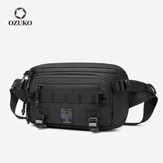 OZUKO New Fashion Waterproof Men Waist Bag Sacos Esportivos De Cintura Para Homens Ao Ar Livre em Oferta na Shopee