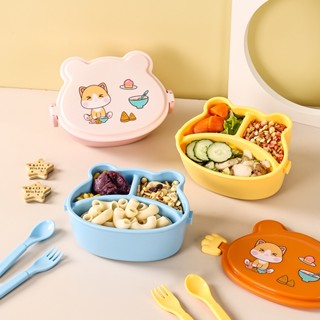 Lancheira De Dupla Camada De Desenhos Animados Portátil Japonesa Bento Meal Boxes Para Crianças Escola Ao Ar Livre Garrafa Térmica