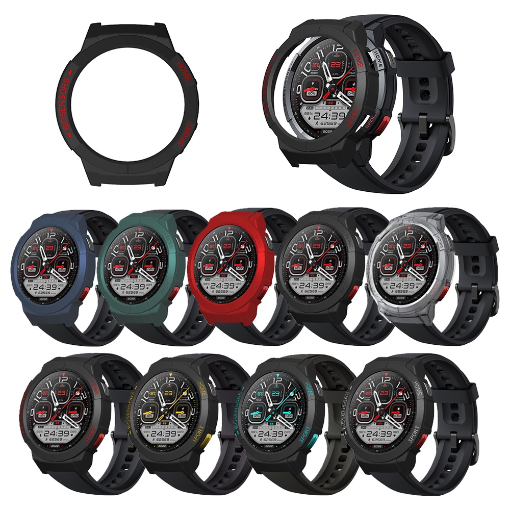 Estojo De Relógio Para PC Mibro GS Proteção Oca Anti-Queda Riscos Concha SmartWatch Substituir Acessórios De Capa Protetora De Meia Embalagem