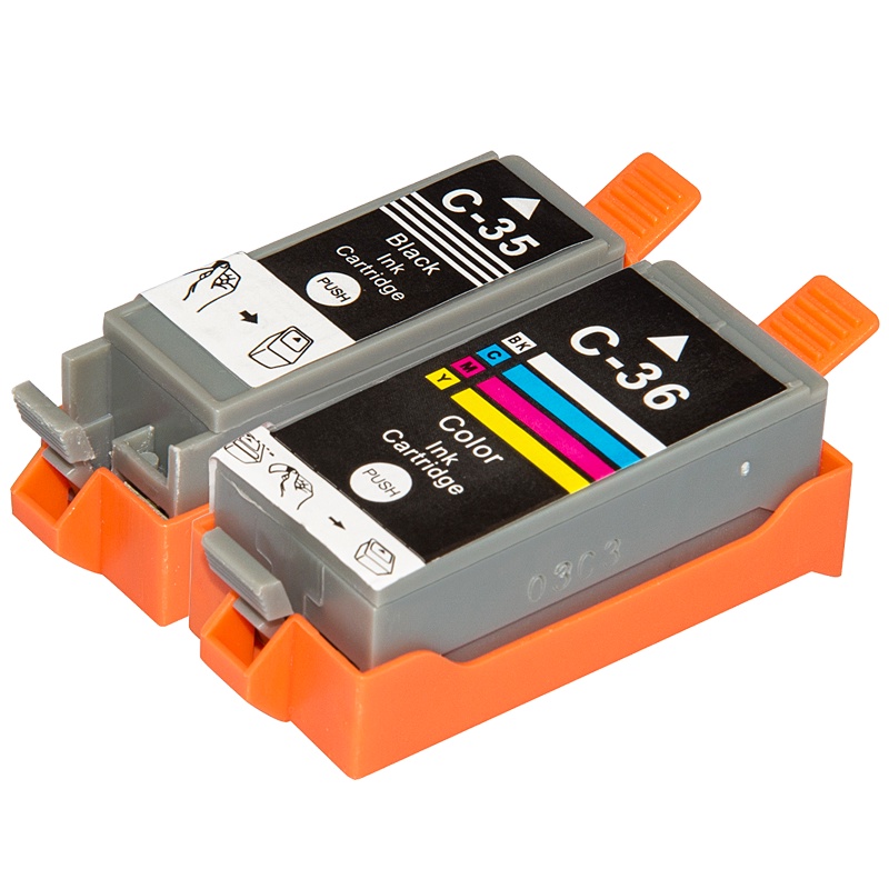 JMZ Adequado Para Canon PIXMA ip100 ip110 TR150 IP100B Cartucho De Tinta PGI-35BK Preto CLI-36C Impressora Portátil Colorida
