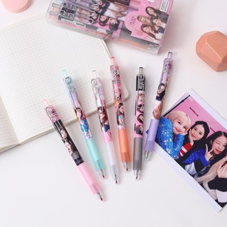 12 BLACKPINK Canetas De Metal Tipo Gel Para Estudantes Star Office Assinatura LISA Jis
